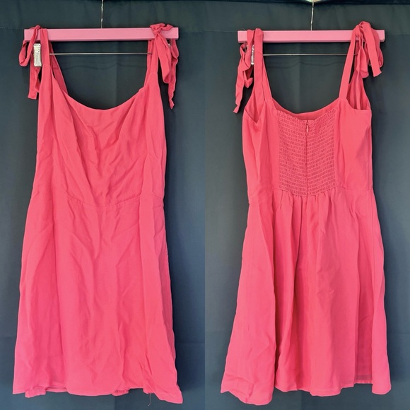 Reformation Annabell Pink Tie Strap Mini Dress - Picture 3 of 4